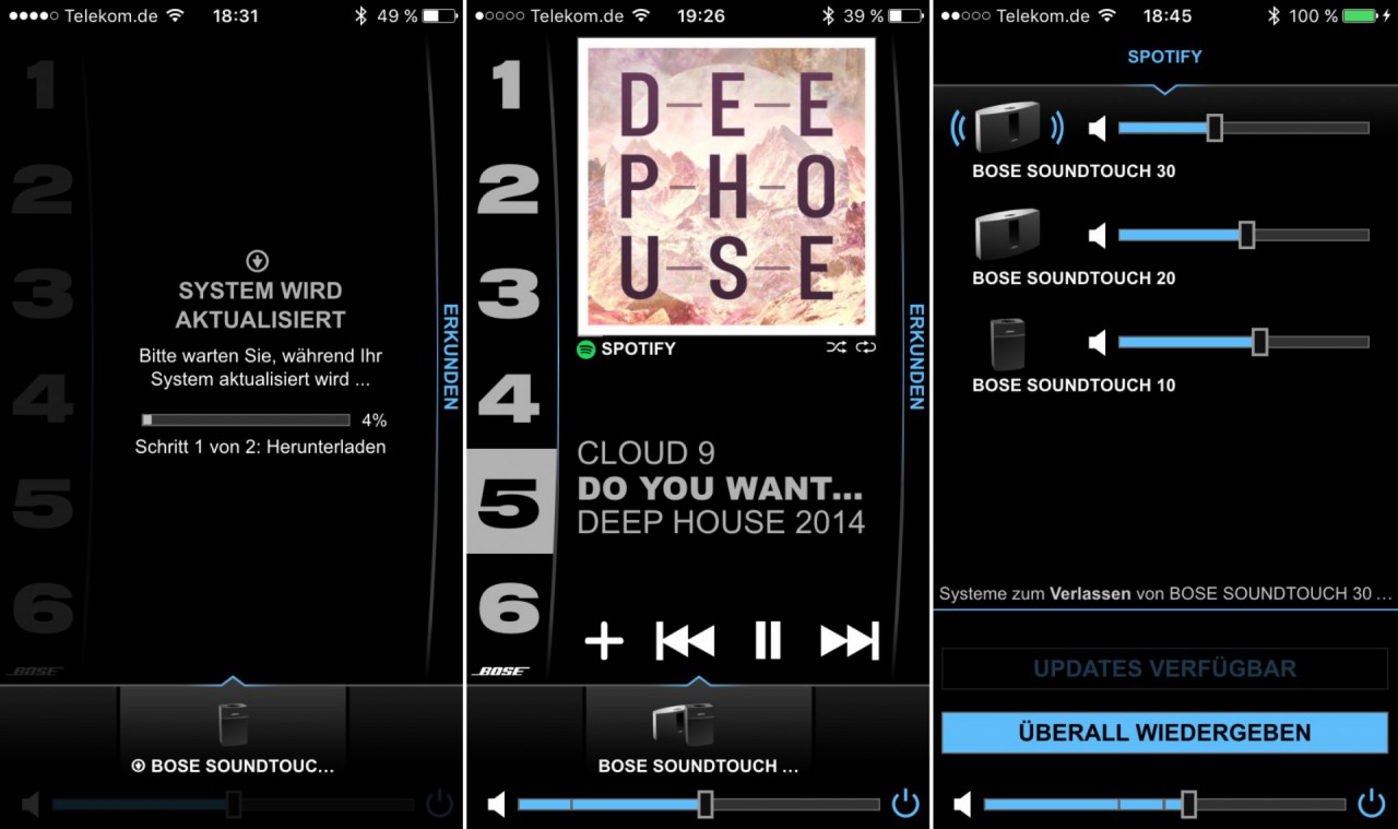 Bose Soundtouch App: Update, Spotifywiedergabe und Multiroomsteuerung
