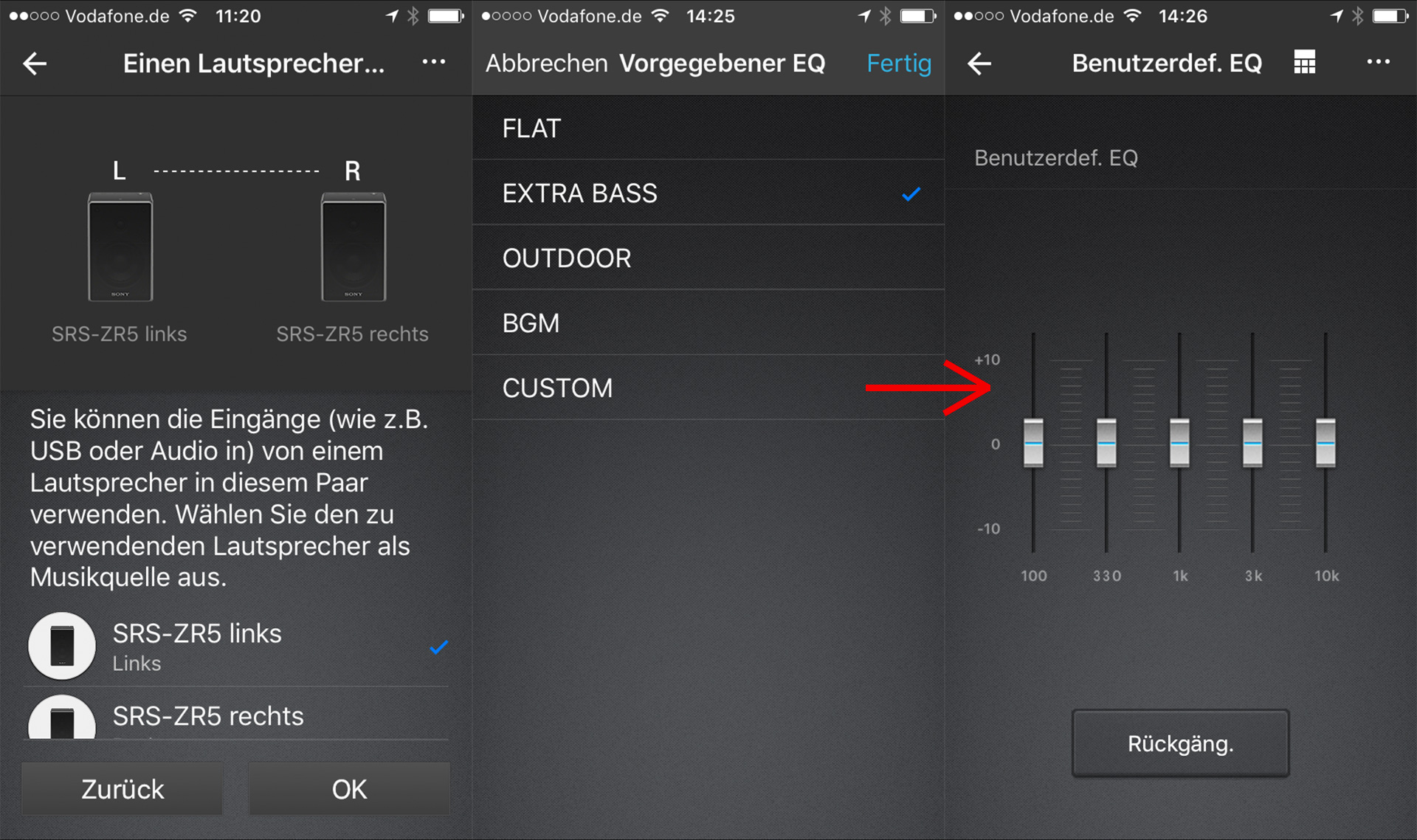 sonysongpalappequalizer Multiroomlautsprecher.de